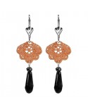 Boucles d'oreilles petites fleurs orange