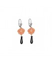 Boucles d'oreilles petites fleurs orange