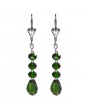 Boucles d oreilles dormeuses gouttes vert olive