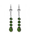 Boucles d oreilles dormeuses gouttes vert olive