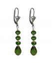 Boucles d oreilles dormeuses gouttes vert olive