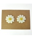 Boucles d'oreilles marguerite - clous d'oreille ou clips - fleur blanche champêtre