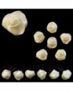 Lot de 6 épingles – Roses en satin IVOIRE