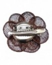 Fleur en sisal Marron (2 fonctions : Broche et Pince à cheveux)