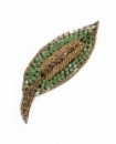 Feuille vert doré (Broche)