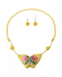 Parure Papillon jaune