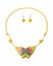 Parure Papillon jaune