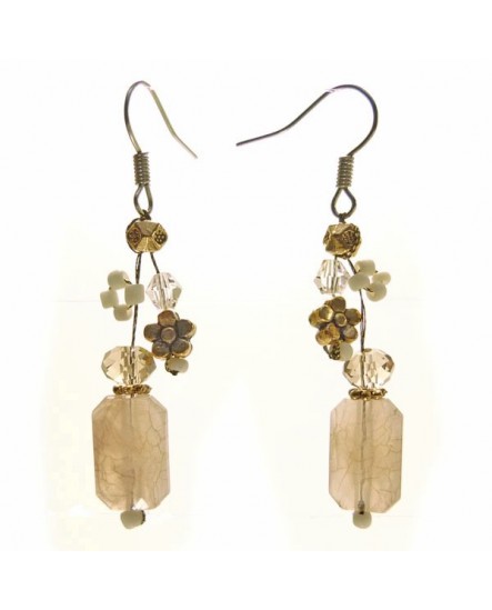 Parure Grise aux fleurs