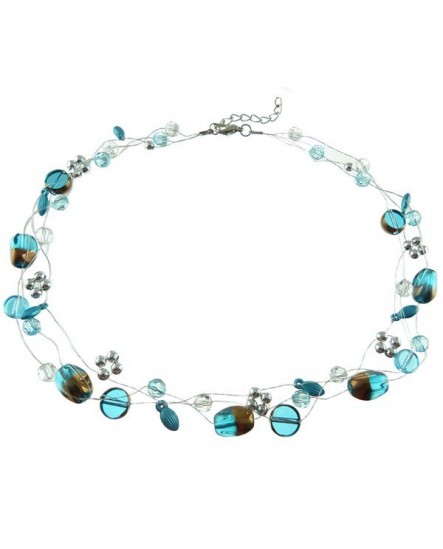 Acidulé bleu argenté ( Collier )